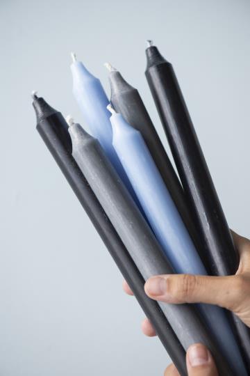 Dinner Candle - Rustic - Black