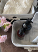 Basket - Lined - Bamboo - Black - Medium
