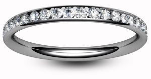 Weds & Co - 18ct White Gold - Diamond Eternity Ring - Size M