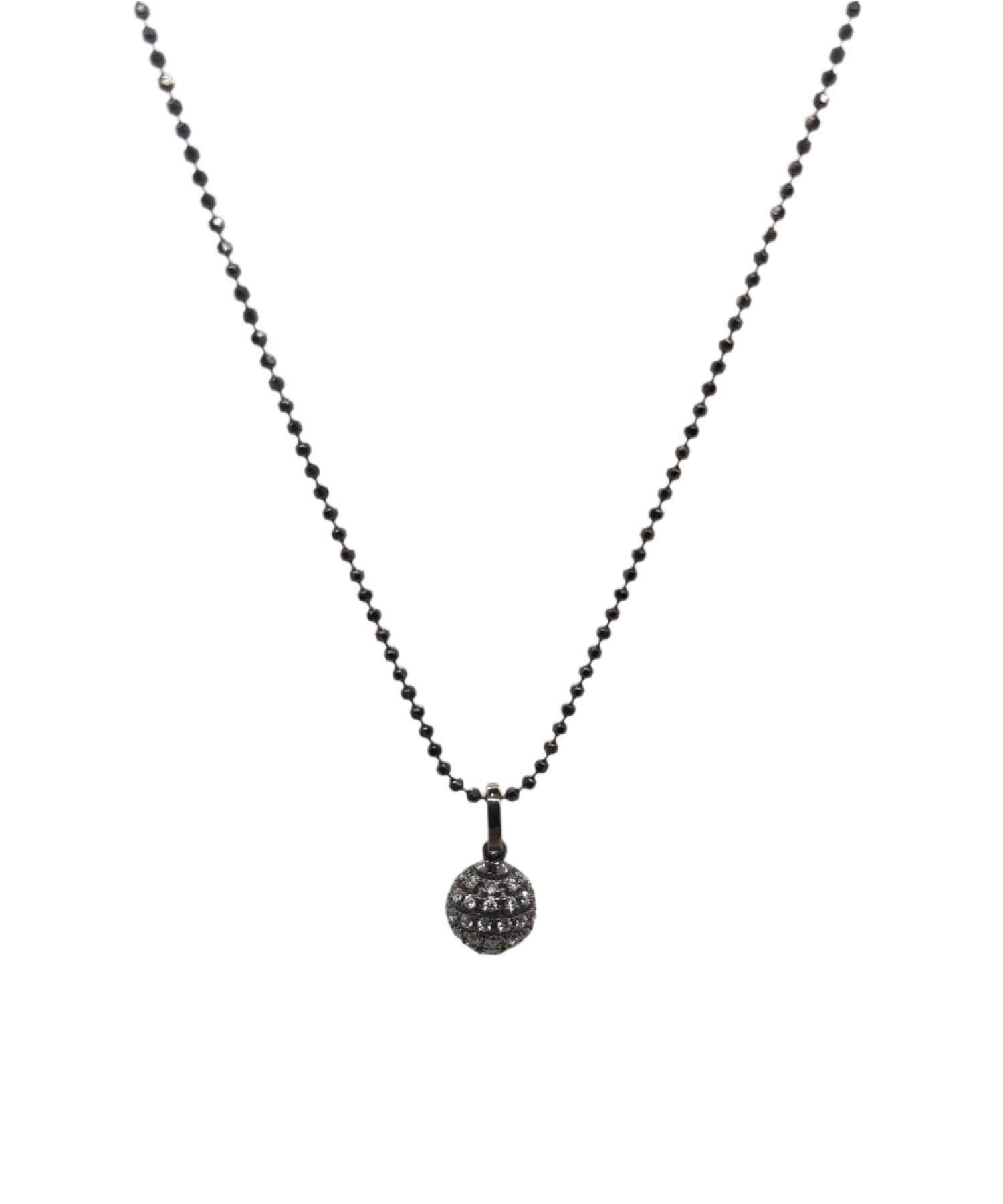 Juleo Jewellery - Pave Sphere Pendant Size 2 Necklace - 45cm