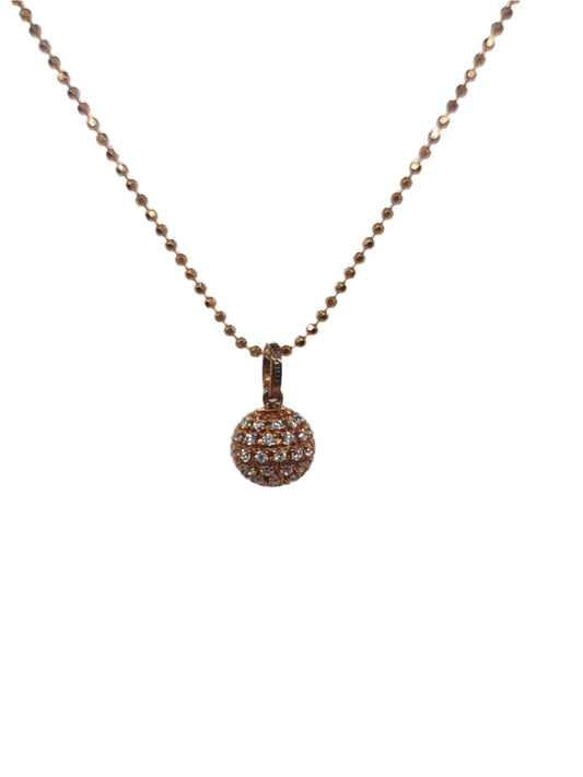 Juleo Jewellery - Pave Sphere Pendant Size 3 Necklace - 80cm