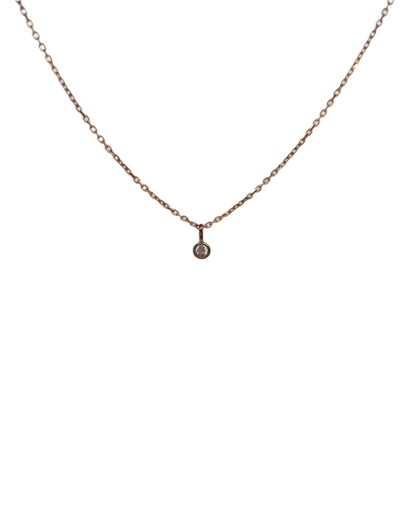 Juleo Jewellery - Single Cubic Zirconia Pod Necklace - 45cm