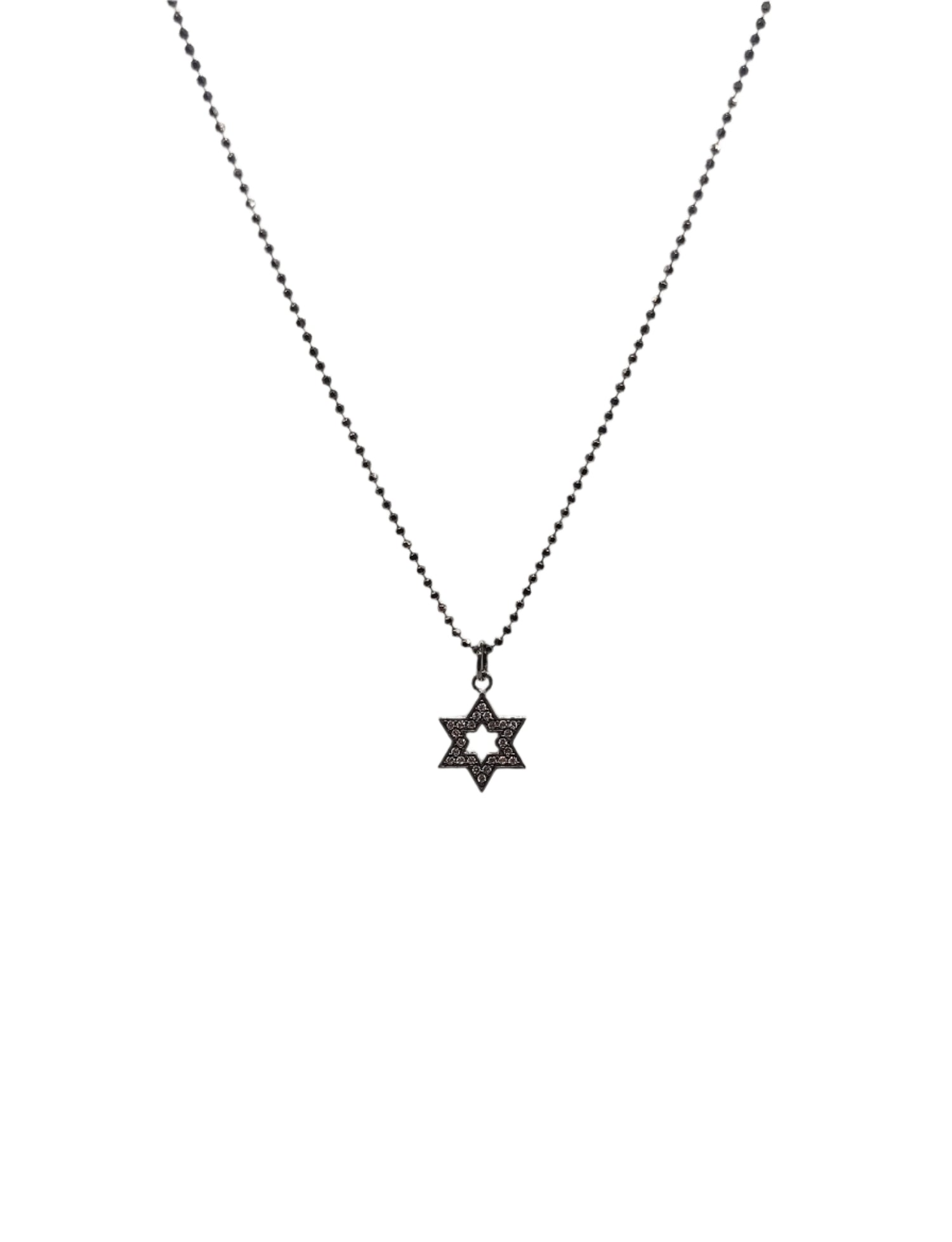 Juleo Jewellery - Open Star Pendant - Black Rhodium Plated