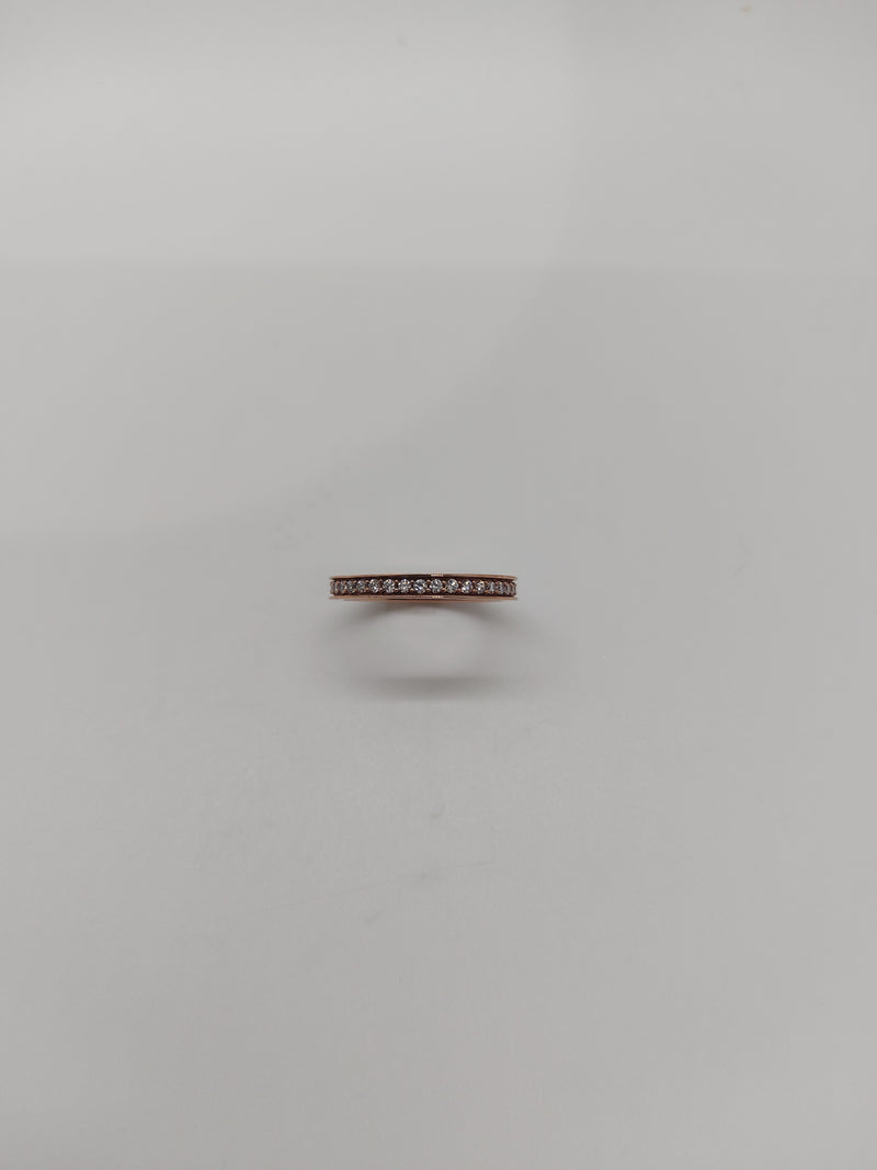 Juleo Jewellery -  Thin Eternity Band - Sterling Silver - 18ct Rose Gold Plating