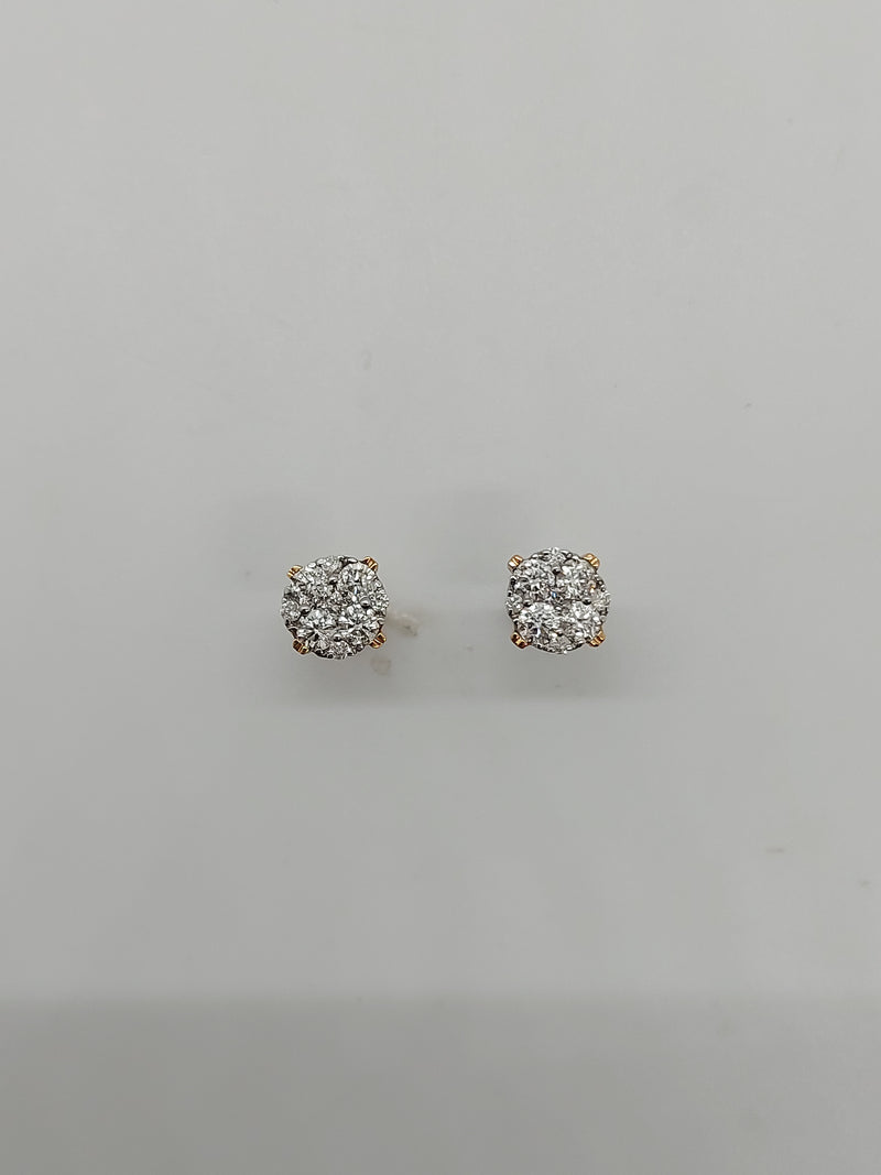 Juleo Jewellery - 18ct Rose Gold Cluster Studs