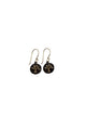 VIA London - Hammered Tree Hook Earrings - Black Enamel