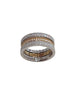 Juleo Jewellery - Thick Triple Eternity Ring Band - 18ct Yellow Gold Plating with White Rhodium