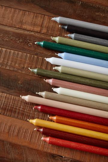 Dinner Candle - Rustic - Red