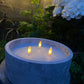 Candle LED - Cement Pot - With Timer Function