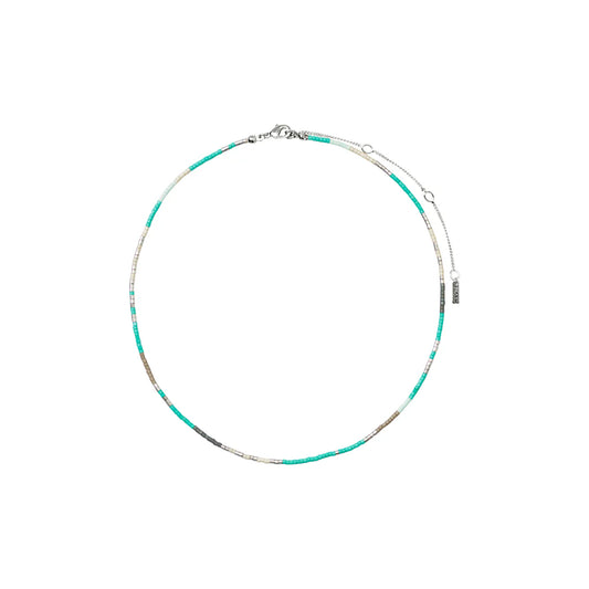 Mint and Silver Necklace - Alison