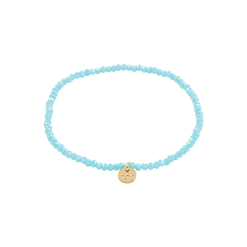 Bracelet - INDIE - Sky Blue - Gold Plated