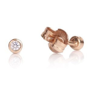 VIA London - 2mm Round Stud Earrings