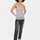 Top - MAYA SZ STRAP TOP - Mist Grey Melange