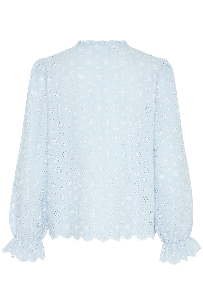 Blouse - IVETA - Broderie Anglaise - Chambray Blue