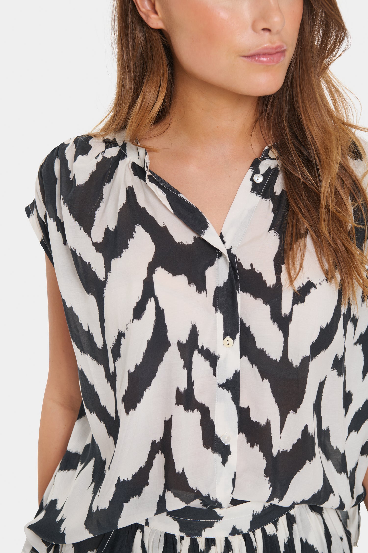 Blouse - KELSIESZ - Black Monochrom