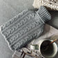 Hot Water Bottle - Knitted - Grey