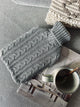 Hot Water Bottle - Knitted - Grey