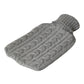 Hot Water Bottle - Knitted - Grey