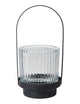 Candle holder with glass insert - Clear