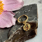 Small Hoop with Gold Indented Disc