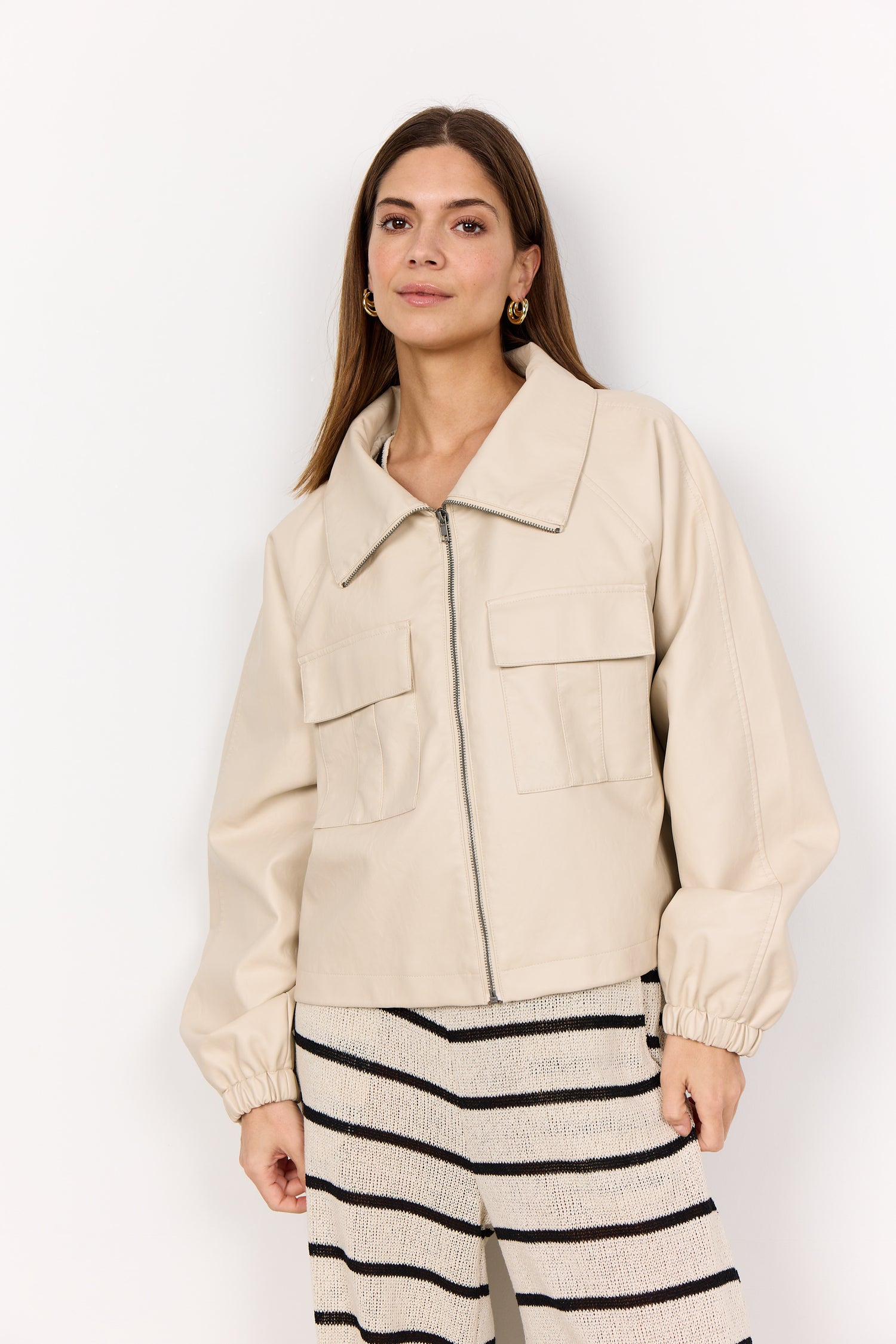 Jacket - GUNILLA 9 - Faux Leather - Cream
