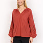 Blouse - SC-CALISTE 21 - Rust Red