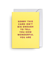 Card - Sorry this Card isnt Big Enough
