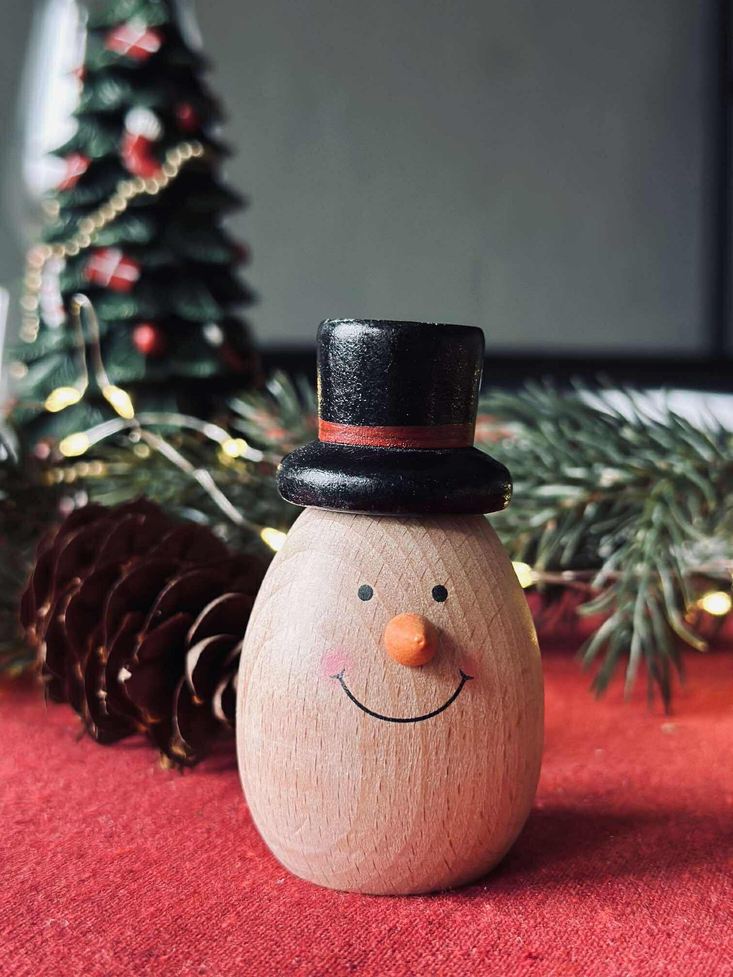 Christmas decoration - Snowman Head With Hat