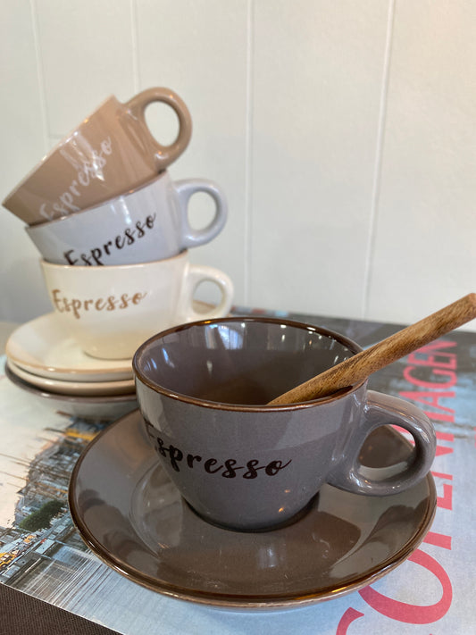 Cup and Saucer - ESPRESSO - Mocha - 100ml