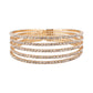 Silver/Gold and Crystal 5 tier bracelet