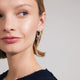 Earrings - ARLET - Silver Plated Hoops with Pendants