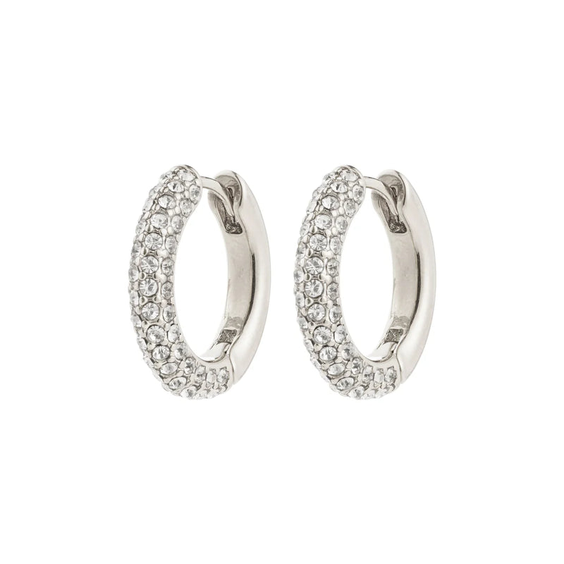 Hoop Earrings - TATUM - Silver Plated