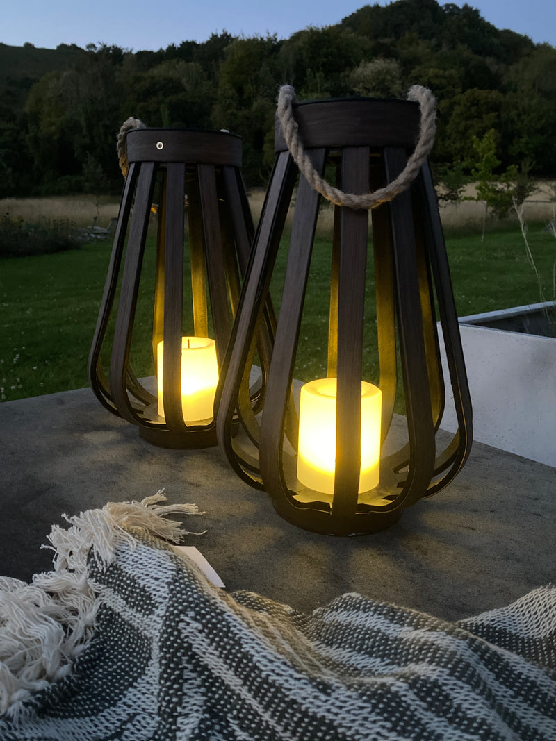 Lantern - Natural Colour - Solar - H34cm
