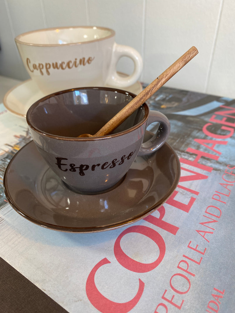 Cup and Saucer - ESPRESSO - Mocha - 100ml