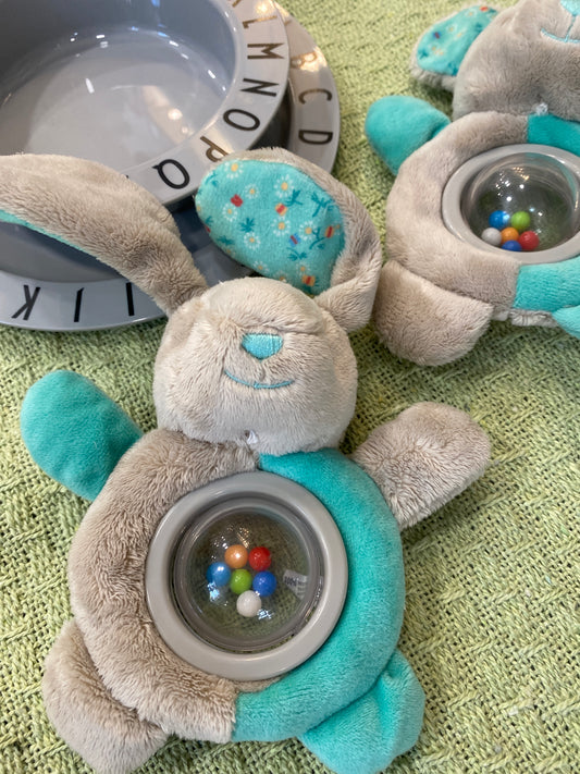 Rattle Lullaby - Rabbit - Soft Mint