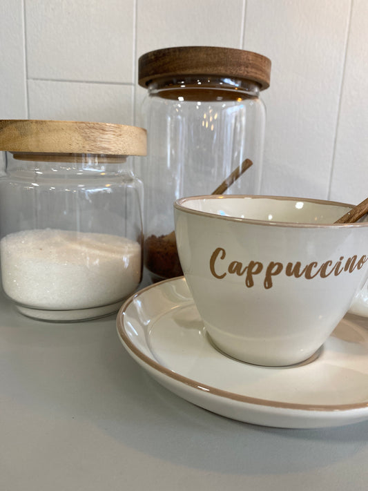 Cup and Saucer - CAPPUCINO - CREAM - 220ml