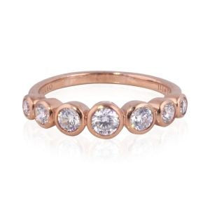 Juleo Jewellery - Graduated 7 Stone Ring - 18ct Rose Gold Plated