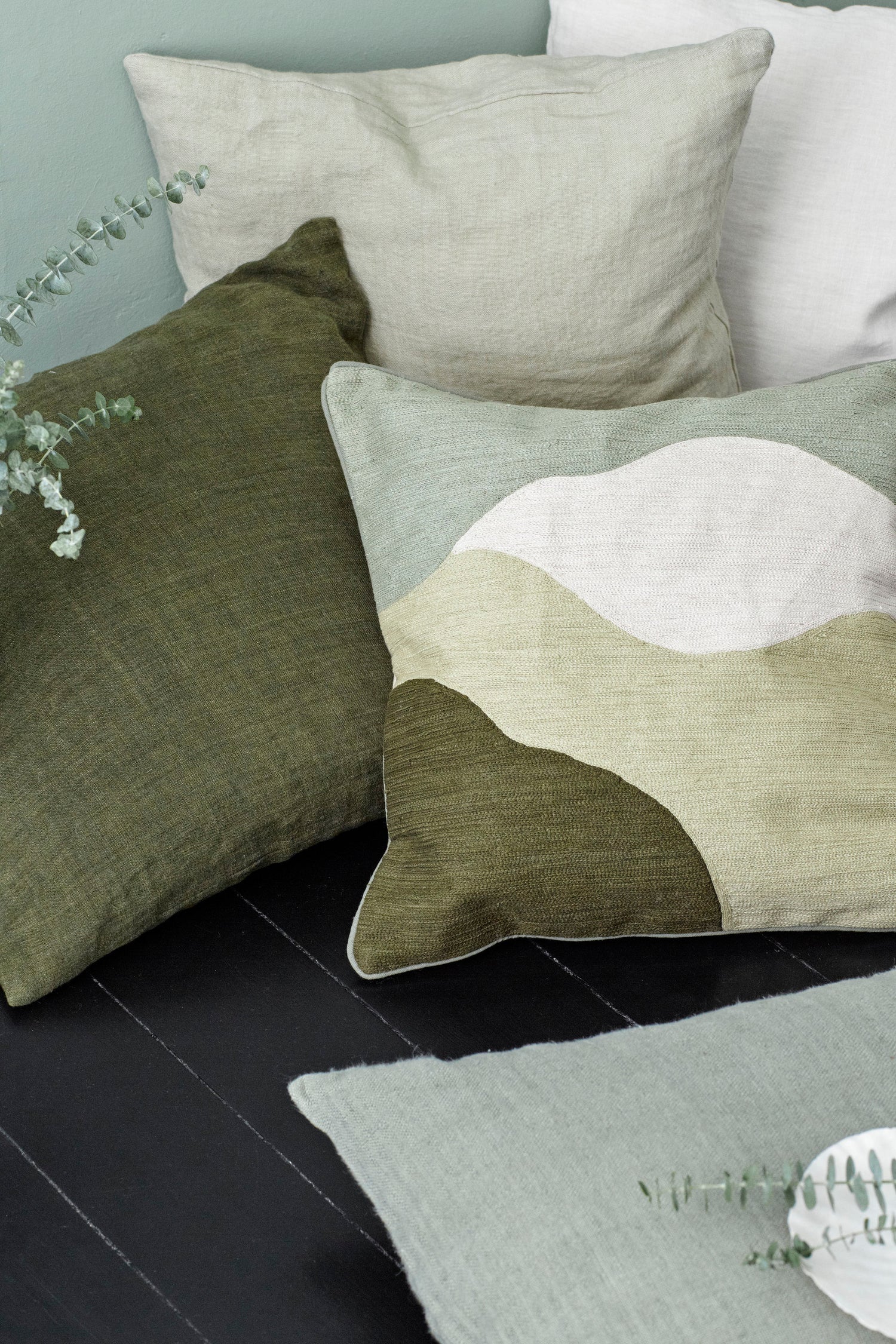 Linen Cushion - Army