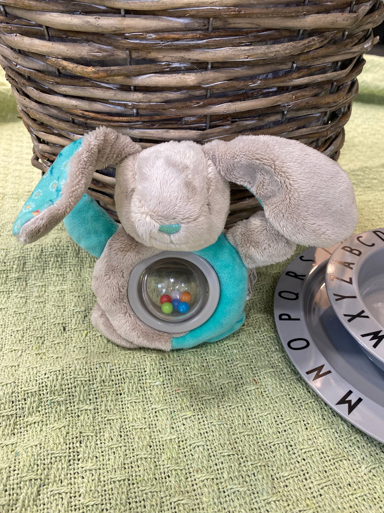 Rattle Lullaby - Rabbit - Soft Mint