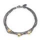 SAN Design - Black Necklace with Gold Charms