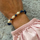 Bracelet - ELSA - Semiprecious With Freshwater Pearl - Midnight Blue