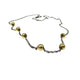 SAN Design - 6 Gold Plated Bead Necklace Black Rhodium -  80cm