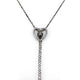 SAN Design - Heart Necklace with Cubic Zirconia - Rose and Black Rhodium Plated - 80cm