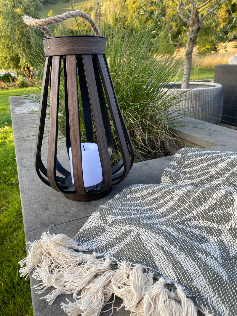 Lantern - Natural Colour - Solar - H34cm