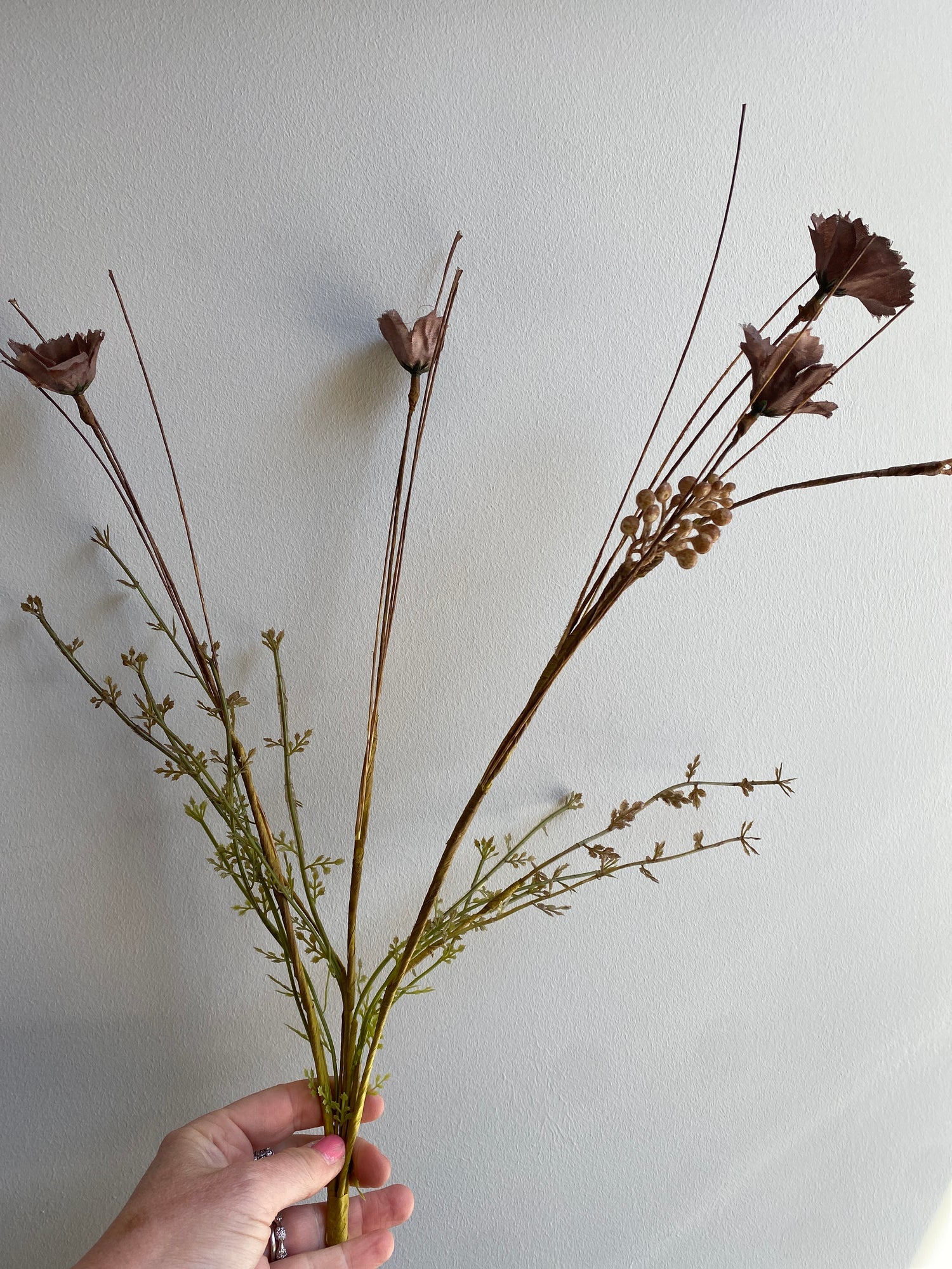 Flower Spray - Burnt Mauve