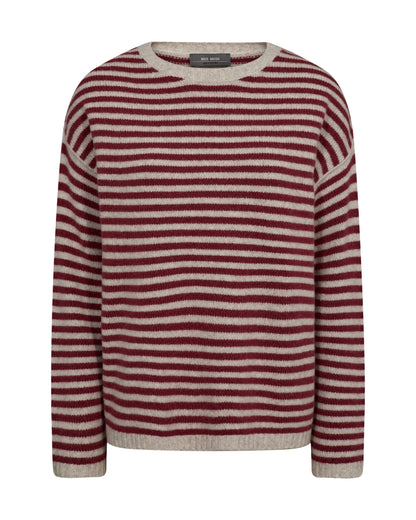 Jumper -  MM KHAI STRIPE KNIT - Garnet