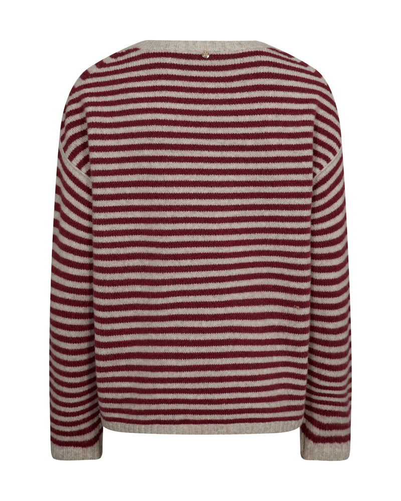 Jumper -  MM KHAI STRIPE KNIT - Garnet