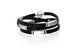 SIF JAKOBS- Arezzo Uomo Collection Black Leather Bracelet - High quality Stainless Steel