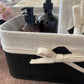 Basket - Lined - Bamboo - Black - Medium
