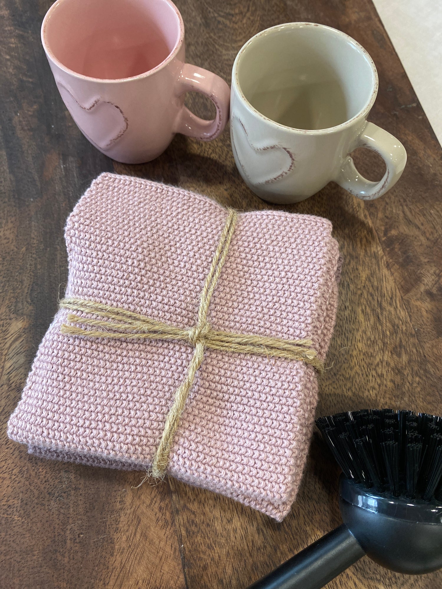 Dish  Cloth - Pink Tones - 100% Cotton - Set of 3